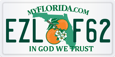 FL license plate EZLF62