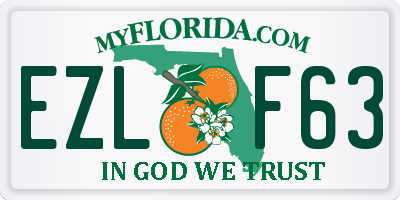 FL license plate EZLF63