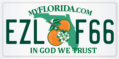 FL license plate EZLF66