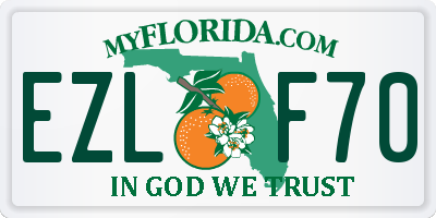 FL license plate EZLF70