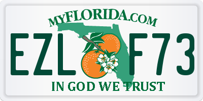 FL license plate EZLF73