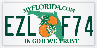 FL license plate EZLF74