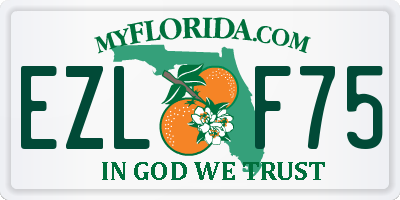 FL license plate EZLF75