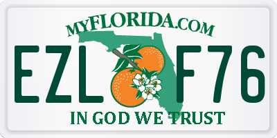 FL license plate EZLF76