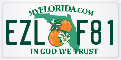 FL license plate EZLF81