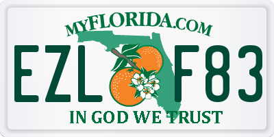 FL license plate EZLF83