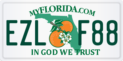 FL license plate EZLF88