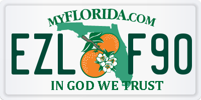 FL license plate EZLF90