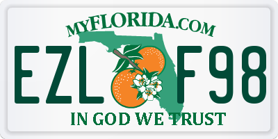 FL license plate EZLF98