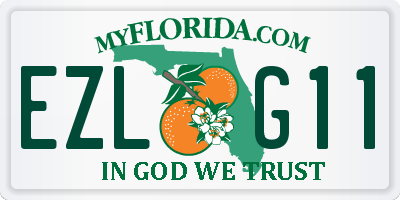 FL license plate EZLG11