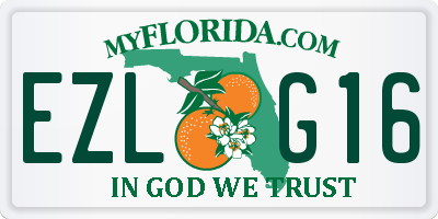 FL license plate EZLG16