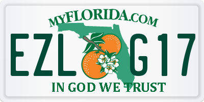 FL license plate EZLG17