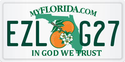 FL license plate EZLG27