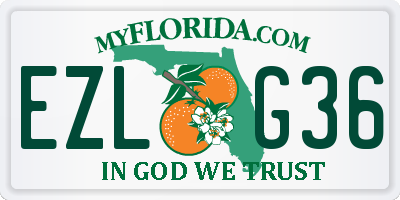 FL license plate EZLG36