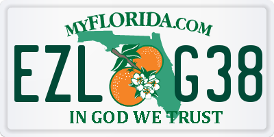 FL license plate EZLG38