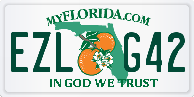 FL license plate EZLG42