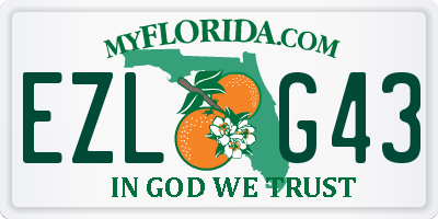 FL license plate EZLG43