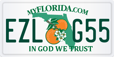 FL license plate EZLG55