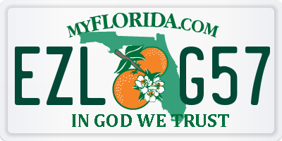 FL license plate EZLG57