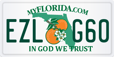 FL license plate EZLG60