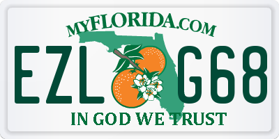 FL license plate EZLG68