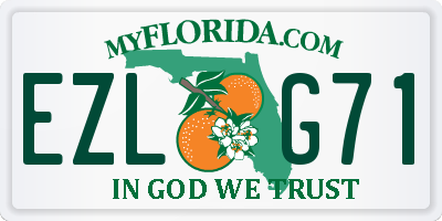 FL license plate EZLG71