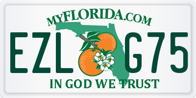 FL license plate EZLG75