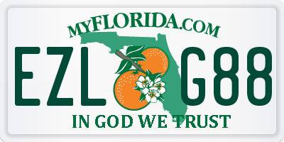 FL license plate EZLG88