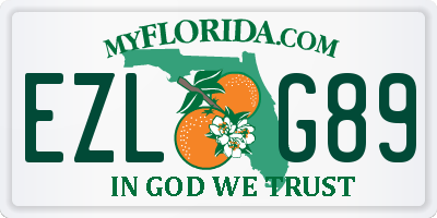 FL license plate EZLG89