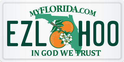 FL license plate EZLH00