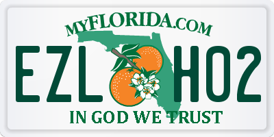 FL license plate EZLH02