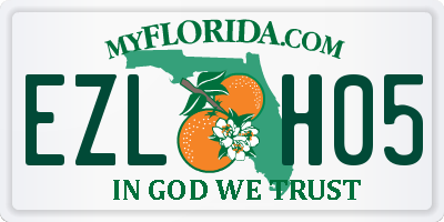 FL license plate EZLH05