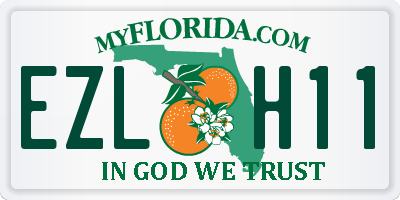 FL license plate EZLH11