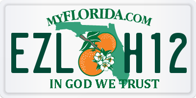 FL license plate EZLH12