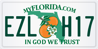 FL license plate EZLH17