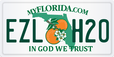 FL license plate EZLH20