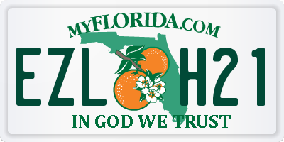 FL license plate EZLH21