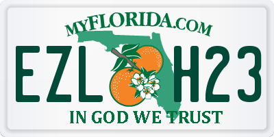 FL license plate EZLH23