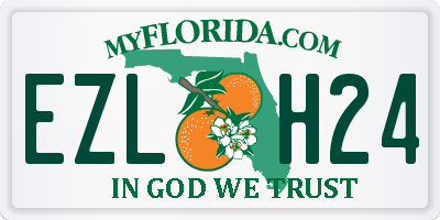 FL license plate EZLH24