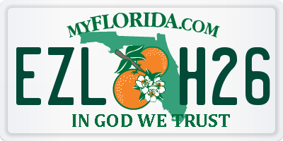 FL license plate EZLH26