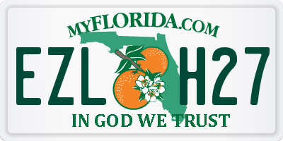 FL license plate EZLH27