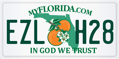 FL license plate EZLH28