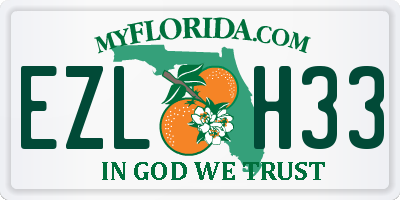 FL license plate EZLH33