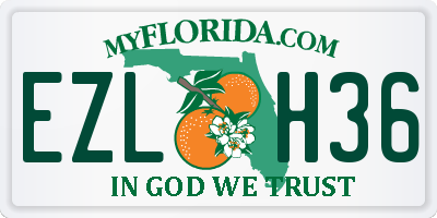 FL license plate EZLH36