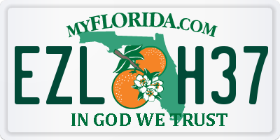 FL license plate EZLH37