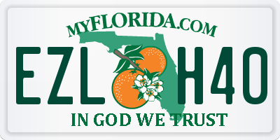 FL license plate EZLH40