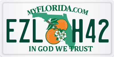 FL license plate EZLH42