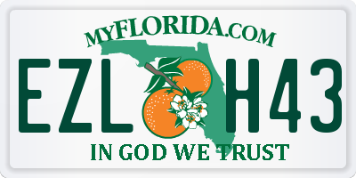 FL license plate EZLH43