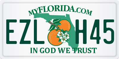 FL license plate EZLH45