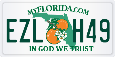 FL license plate EZLH49